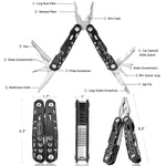 Load image into Gallery viewer, RoverTac Multitool Pliers Pocket Knife Camping Tool Gifts for Men 14 in 1 Multi Tool with Safety Lock Screwdrivers Saw Bottle Opener Durable Sheath Perfect for Camping Survival Hiking Simple Repairs
