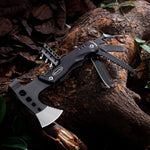 Load image into Gallery viewer, RoverTac Multi Tool Camping Axe Hatchet 11-in-1 Multitool Camping Gear Survival Tool with Axe Knife Hammer Saw Bottle Can Opener Screwdrivers Nylon Sheath Gifts for Men Perfect Camping Hiking Survival
