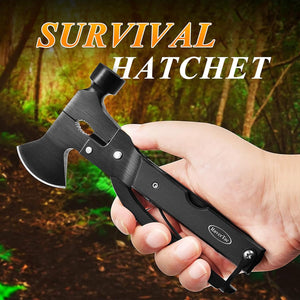 RoverTac Multitool Axe Camping Survival Gear Christmas Gifts for Men Dad Him 14-in-1 Multi Tool Knife Hammer Pliers Saw Screwdrivers Bottle Can Opener Nylon Sheath Perfect for Camping Hiking Survival