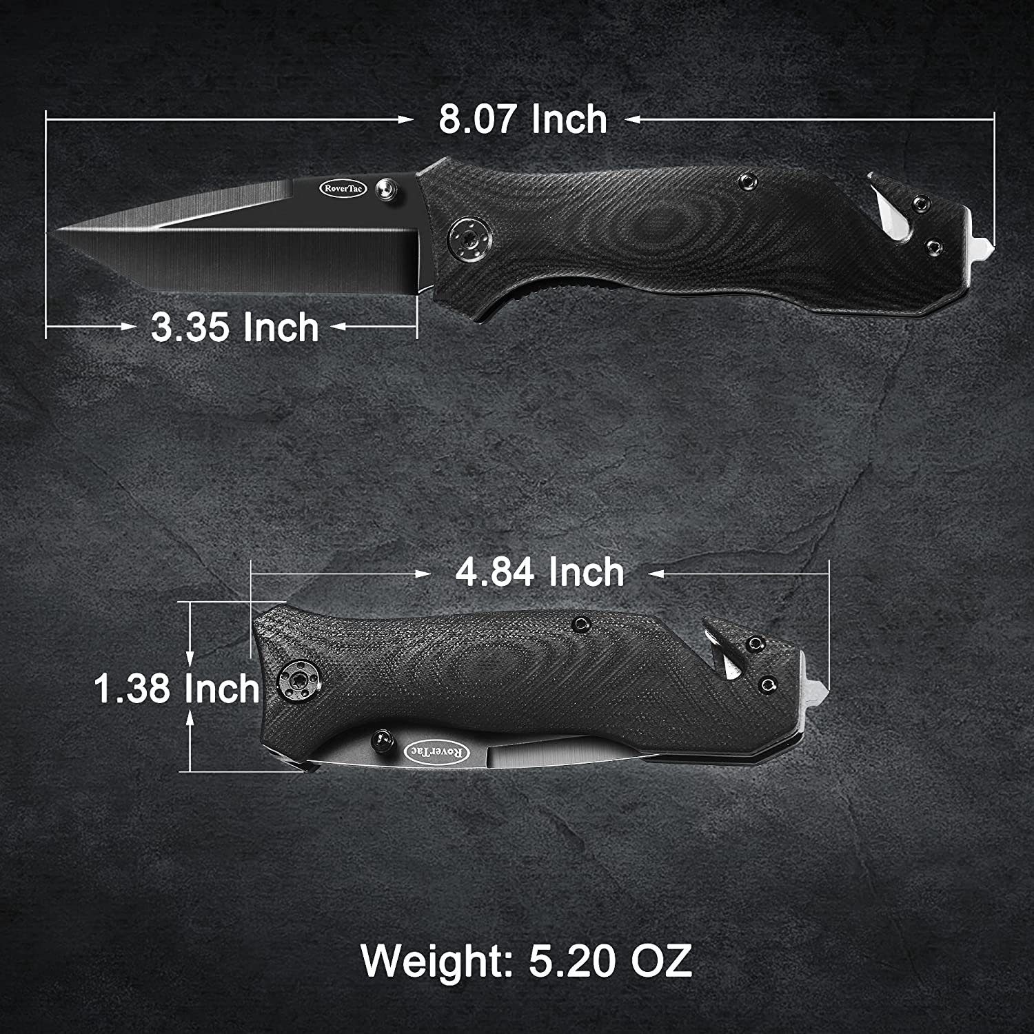 Survival EDC Folding Knife,Lightweight Flipper Knife with Pocket Clip for Men Women