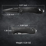 Load image into Gallery viewer, Survival EDC Folding Knife,Lightweight Flipper Knife with Pocket Clip for Men Women
