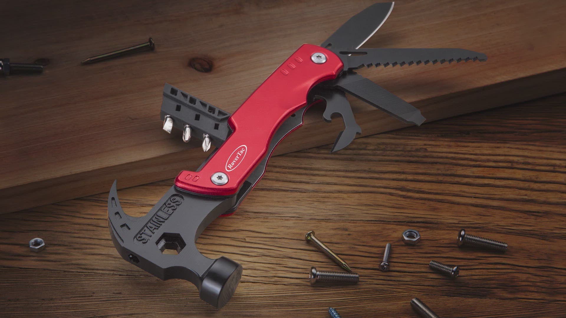 12-in-1 Hammer Multitool Survival Gear Camping Accessories Hiking Cool Gadgets