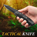 Load image into Gallery viewer, EDC Multitool Folding Knife with Safety Lock-Black for Camping Fishing Hiking Adventuring
