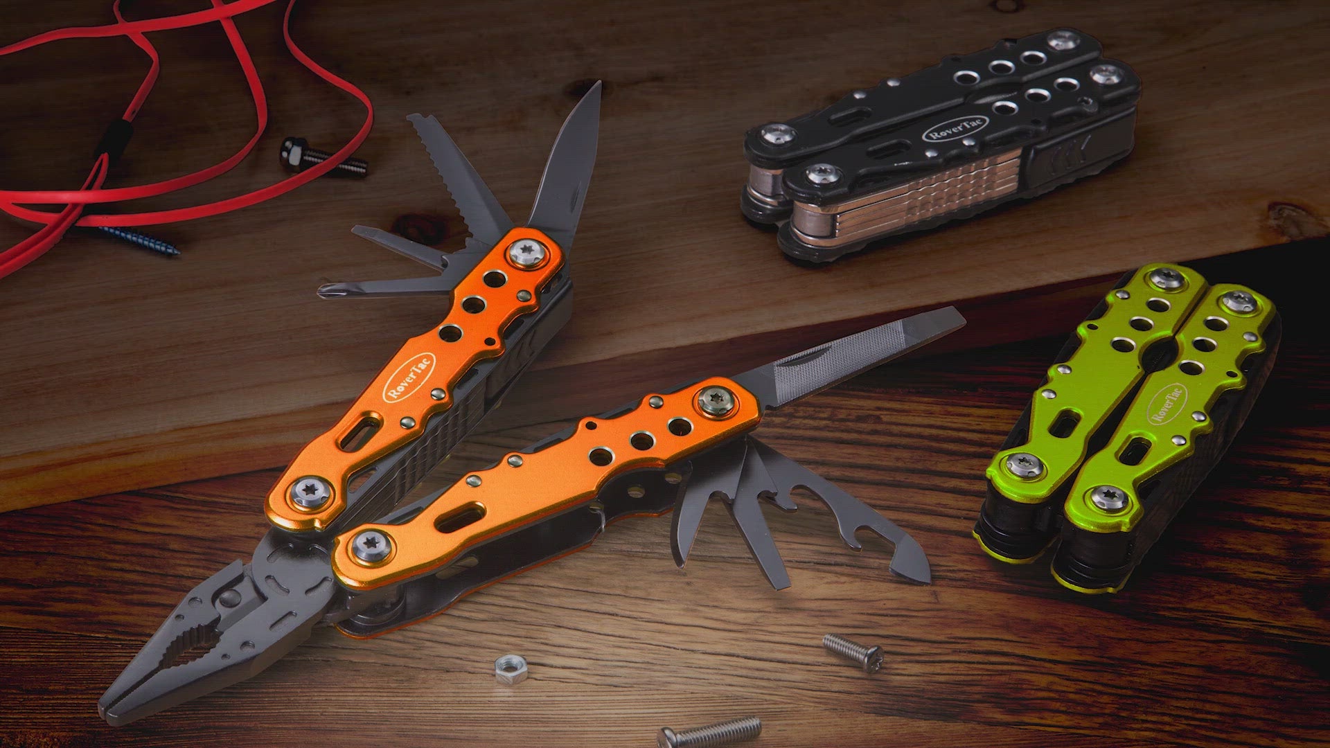 14-in-1 Multitool Pliers-Gold,Screwdrivers Saw Bottle Opener Perfect for Camping Survival Hiking Repairs