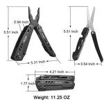 Load image into Gallery viewer, RoverTac Multitool Knife Camping Survival Knife Unique Gifts for Men Dad Husband 18 in 1 Multitools Knife Pliers Scissors Saw Corkscrew Bottle Opener 9-Pack Screwdrivers with Safety Lock Nylon Sheath

