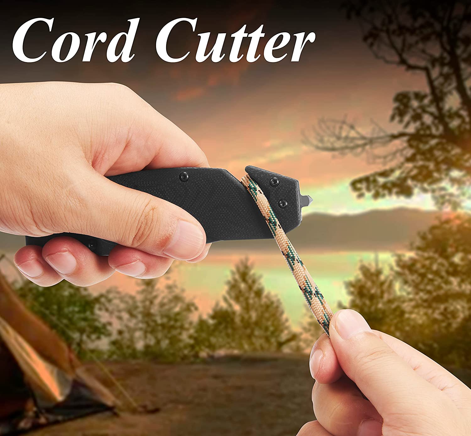 Survival EDC Folding Knife,Lightweight Flipper Knife with Pocket Clip for Men Women
