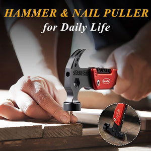 12-in-1 Hammer Multitool Survival Gear Camping Accessories Hiking Cool Gadgets