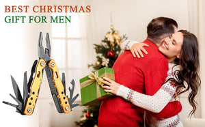 14-in-1 Multitool Pliers-Gold,Screwdrivers Saw Bottle Opener Perfect for Camping Survival Hiking Repairs