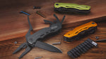 Load and play video in Gallery viewer, EDC Multitool Folding Knife with Safety Lock-Black for Camping Fishing Hiking Adventuring

