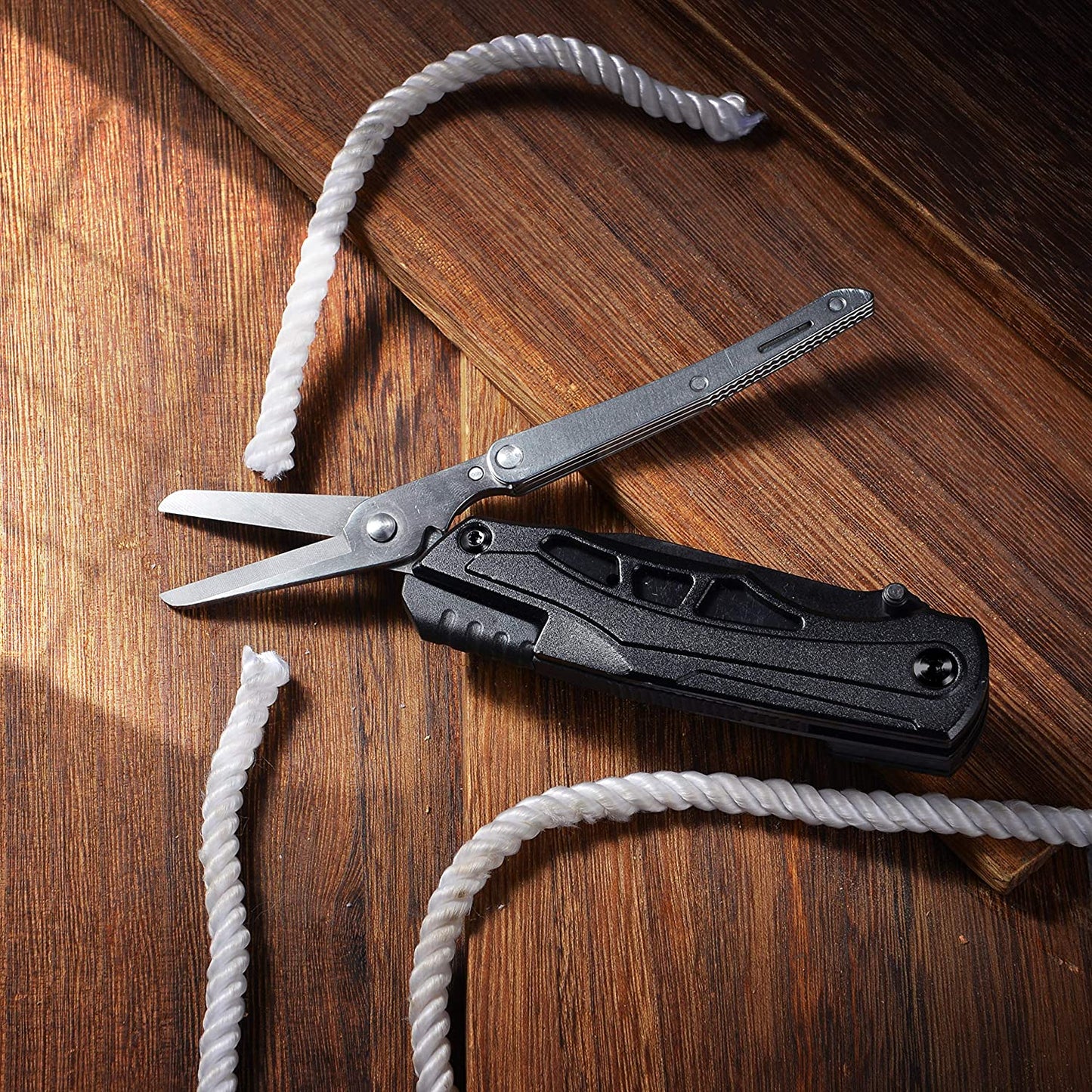 RoverTac Pocket Knife Multi Tool Tactical Knife Multitool Knife with Scissors Bottle and Can Opener Fire Starter Whistle Screwdriver Perfect for Camping Hiking Survival Christmas Gifts for Men Dad