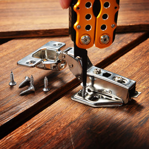 14-in-1 Multitool Pliers-Gold,Screwdrivers Saw Bottle Opener Perfect for Camping Survival Hiking Repairs