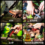 Load image into Gallery viewer, RoverTac Camping Essentials Multi Tool Axe Hatchet Survival Gear 14-in-1 Multitool Knife Hammer Pliers Saw Bottle Can Opener Screwdriver Multitool for Camping Hiking Survival Christmas Gifts for Men
