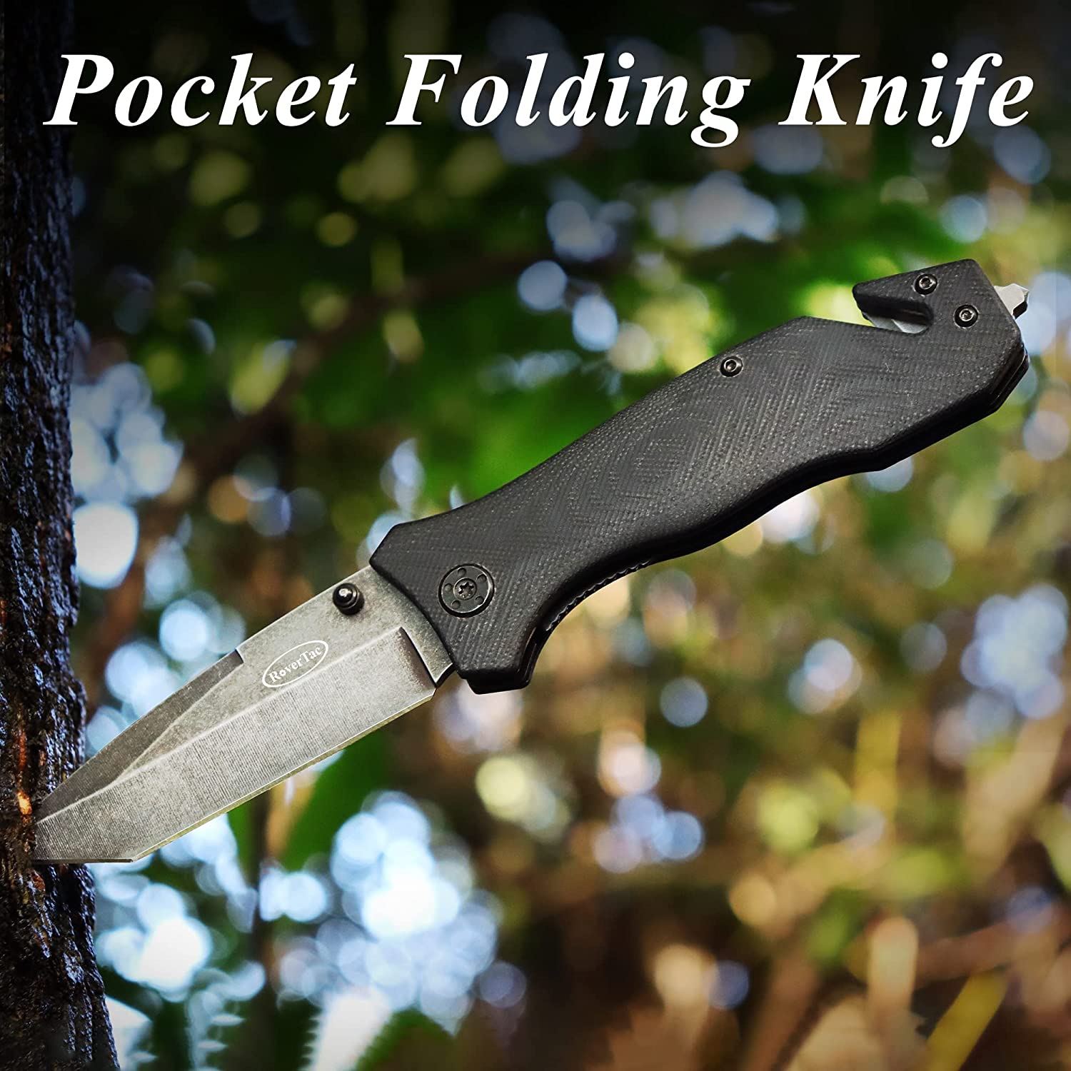 Survival EDC Folding Knife,Lightweight Flipper Knife with Pocket Clip for Men Women