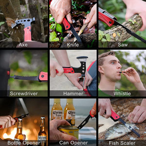 Super Size Multitool Axe Camping Buddy,Camping Hatchet Multitool Axe Survival Tool Christmas Gifts